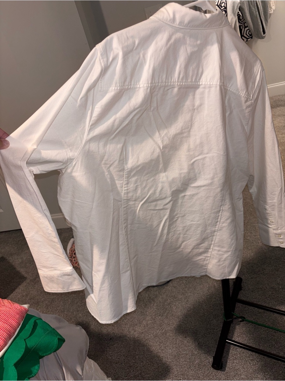 J. Crew White Cotton Button-Down Shirt women’s - Picture 3 of 3